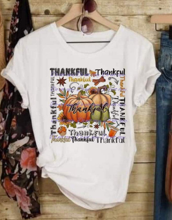 Thankful word art T-Shirt | Fall Collection | Pink Innovations, LLC