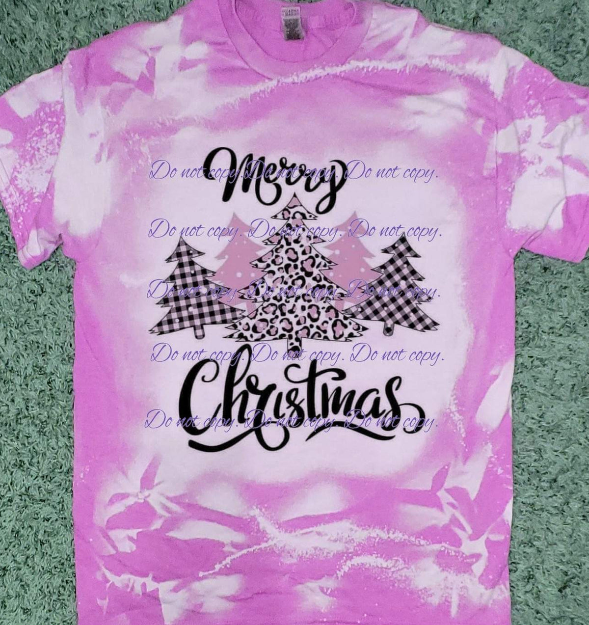 Merry Christmas Bleached T Shirt |Pink Christmas | Christmas Apparel Collection | Pink Innovations, LLC