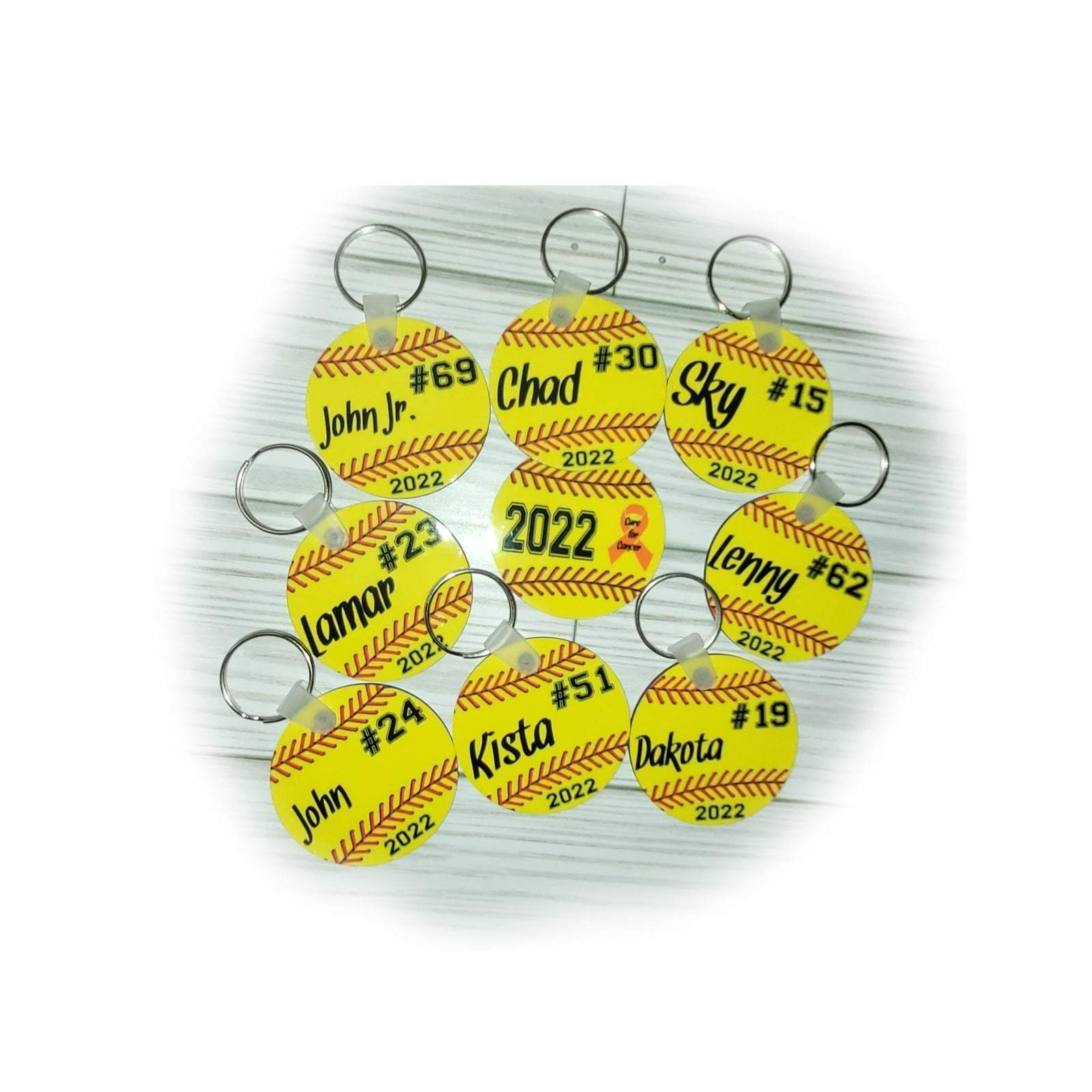 Softball Circle Keychain | Double Sided Keychains Collection| Pink Innovations, LLC™