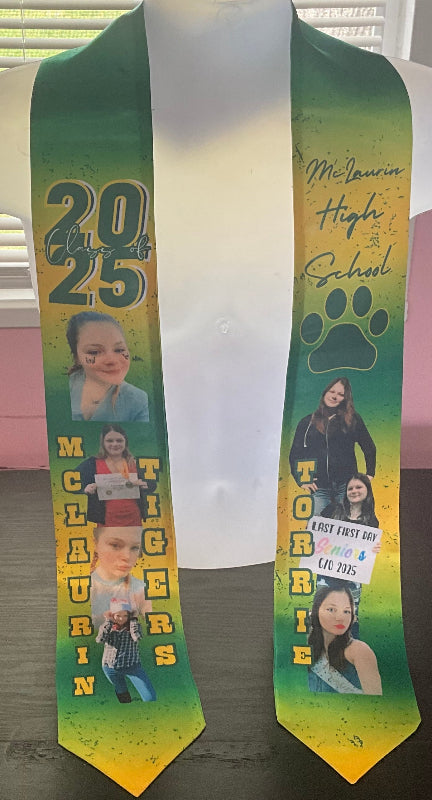 Custom graduation stole