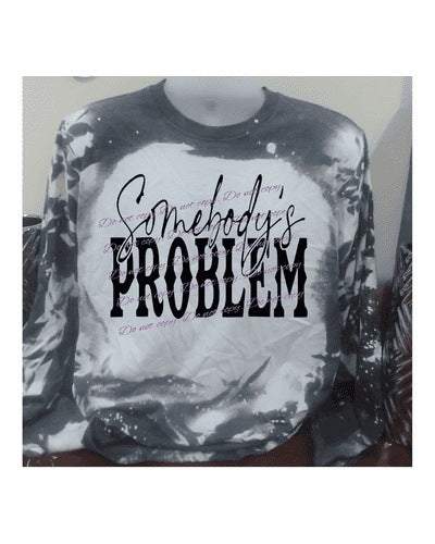 Long Sleeve Bleached Sublimated Apparel Dark Grey| Pink Innovations, LLC™