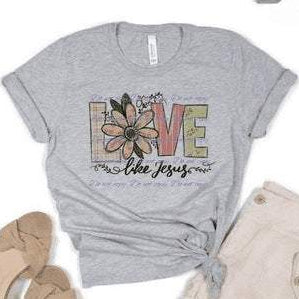 Love Like Jesus Sunflower Shirt Pink Innovations LLC