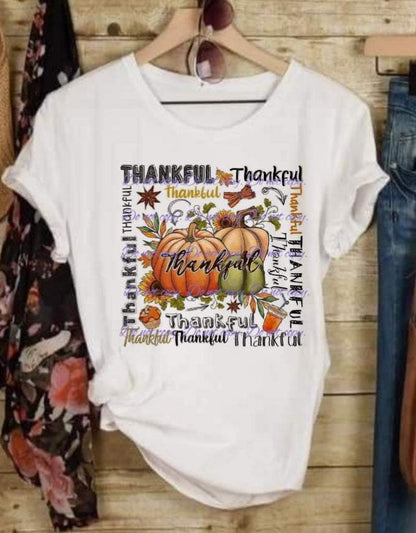 Thankful word art T-Shirt | Fall Collection | Pink Innovations, LLC