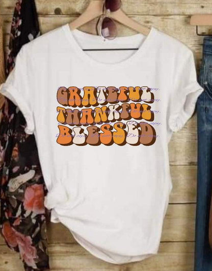 Grateful Thankful Blessed T-Shirt | Fall Collection | Pink Innovations, LLC