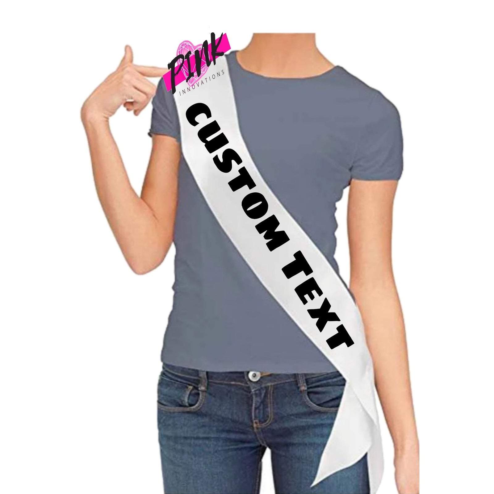 Sash Customize Custom personalized Sashes | Accessories Collection | Pink Innovations ...