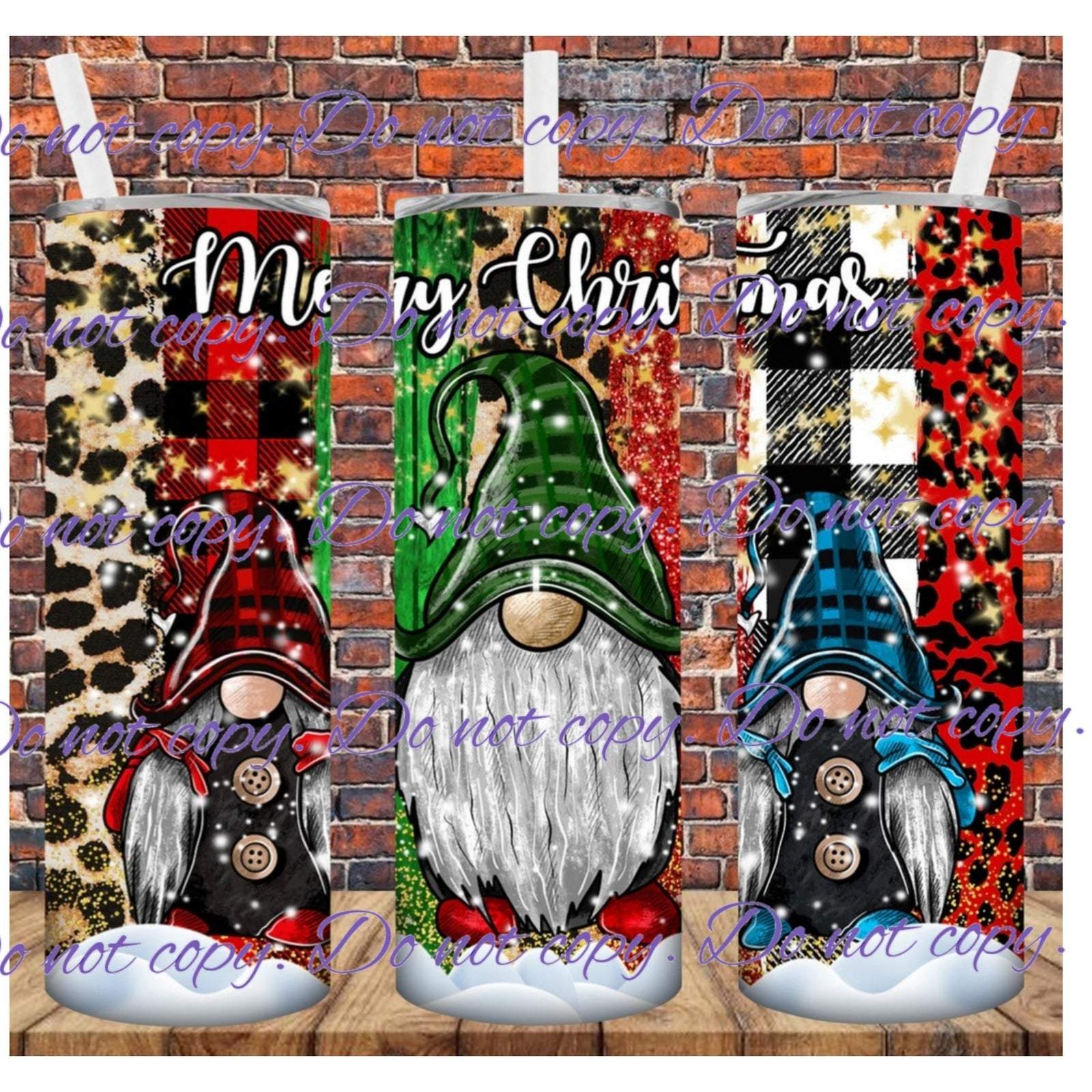 MERRY CHRISTMAS 3 KNOMES 20 oz tumbler | Drinkware Collection | Pink Innovations, LLC™