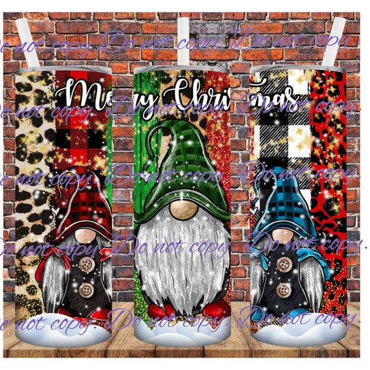 MERRY CHRISTMAS 3 KNOMES 20 oz tumbler | Drinkware Collection | Pink Innovations, LLC™