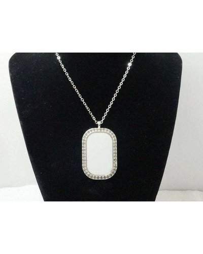 Silver Bling Faux Rhinestone Necklace Pink Innovations, LLC™